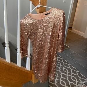 rose gold sequin dress